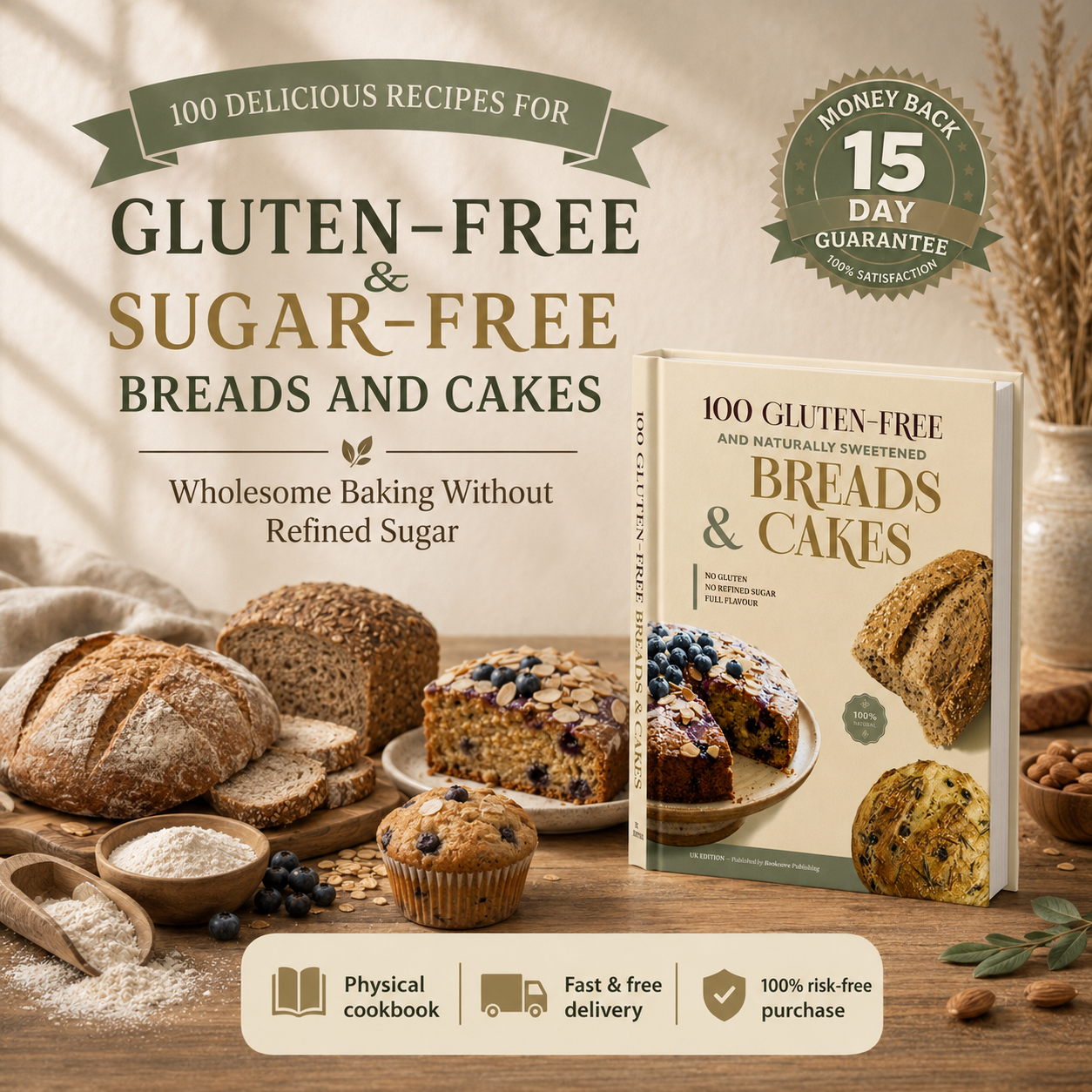 The Ultimate Gluten-Free & Sugar-Free Baking Collection - 100 Bakery-Style Bread & Cake Recipes
