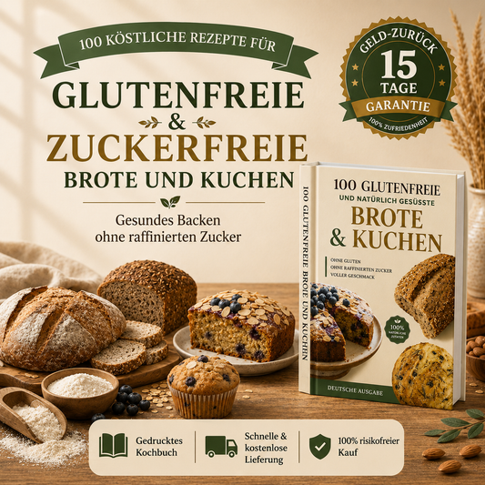 100 glutenfreie Brote & Kuchen – gedrucktes Kochbuch
